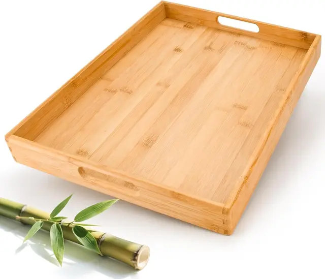tegove bandeja bambú rectangular con