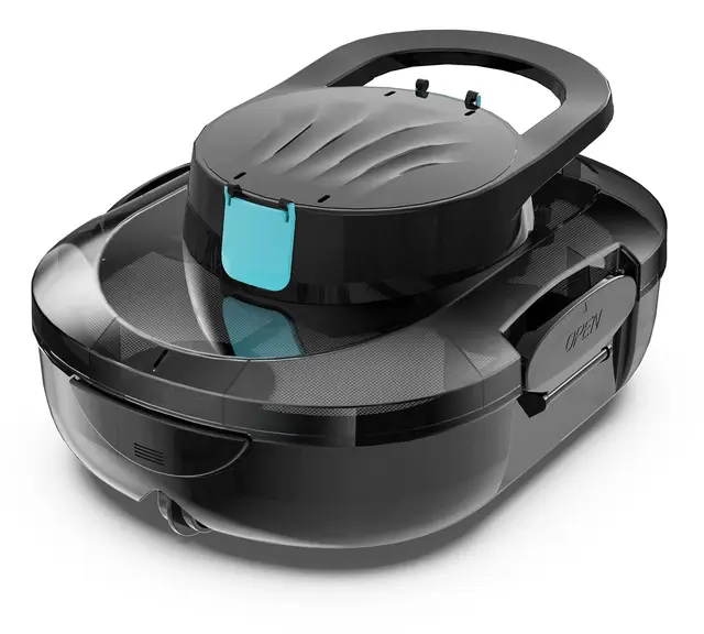 S1PRO (2026 Upgrade) Robot Limpiafondos Piscina, 120 Min de Limpieza, Doble Motor Robot de Piscina, con Filtración de 180μm, Estacionamiento Auto, para Piscinas Elevadas 100 m², Negro