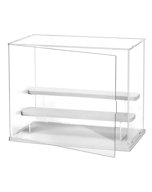 qwork vitrina acrílica 33x23x6,5 cm