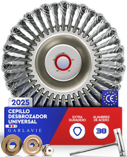 Cepillo para Desbrozadora de 24,5 mm - Cepillo Alambre Eliminar Musgo y Maleza