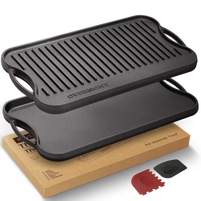 overmont om-griddle plancha reversible