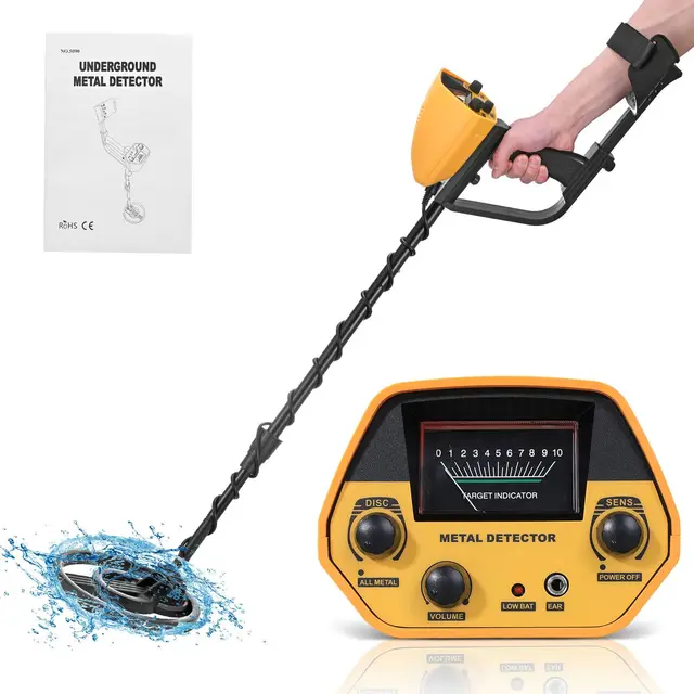 Detector de Metales para niños Adultos, Todo el Modo de Metal, Modo de discriminación, Bobina de búsqueda Impermeable de 7,5 Pulgadas Recargable