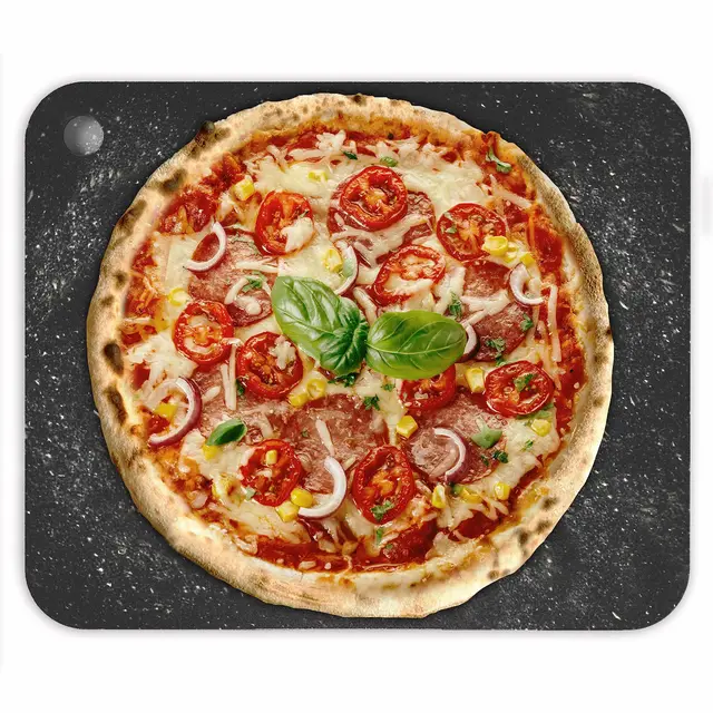 Chef Pomodoro Piedra Pizza Horno – Bandeja Pizza Horno Rectangular de Acero al Carbono – Piedra Horno Pizza Pan y Repostería Fácil de Limpiar – Pizza Stone (41 x 34 cm)
