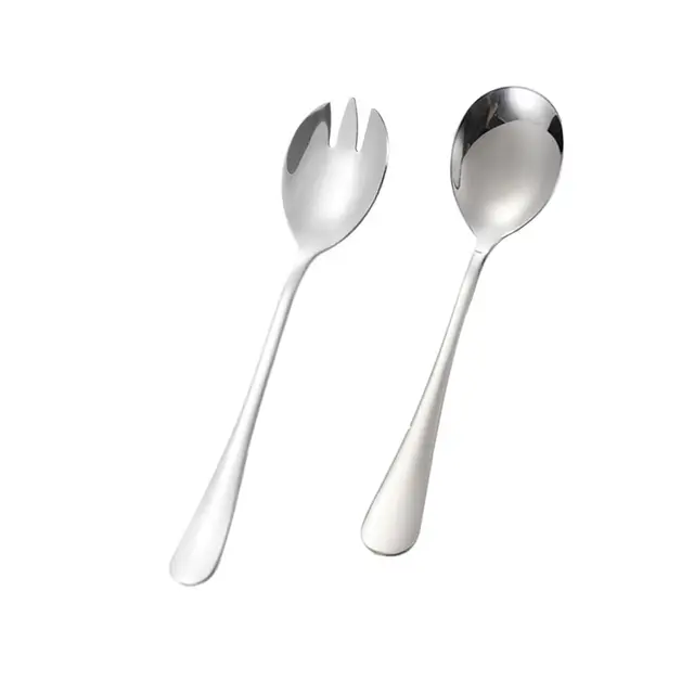 huateen set cubiertos ensalada acero