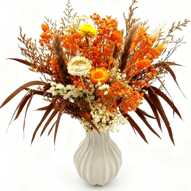 cawished flores secas naranja otoño diy