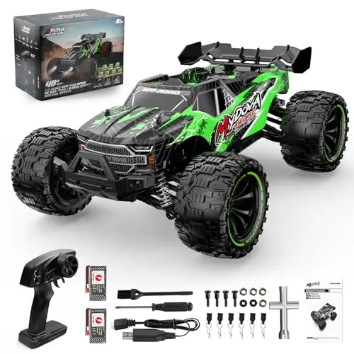 Coche teledirigido 1:14, 4 x 4 de Alta Velocidad RC Offroad 40 km/h, 2,4 GHz 4WD Coche Radiocontrol Drift Buggy Cars con 2 Baterías, Juguete Regalo para Niños Adulto