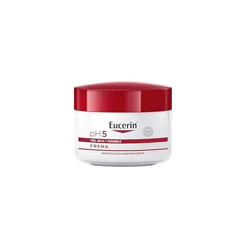 Eucerin pH5 Crema (75 ml), crema de cara y cuerpo suave para piel sensible, hidratante facial con Dexpantenol y Glicerina, actúa al instante y se absorbe rápidamente
