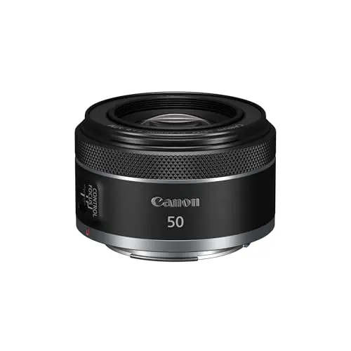 Canon Objetivo RF 50mm F1.8 STM - Lente estándar, para Retratos y Calle Incluso en Baja iluminación, Nítido, Ligero y Compacto, Enfoque silencioso, Montura RF Compatible con Sistema EOS R, Negro