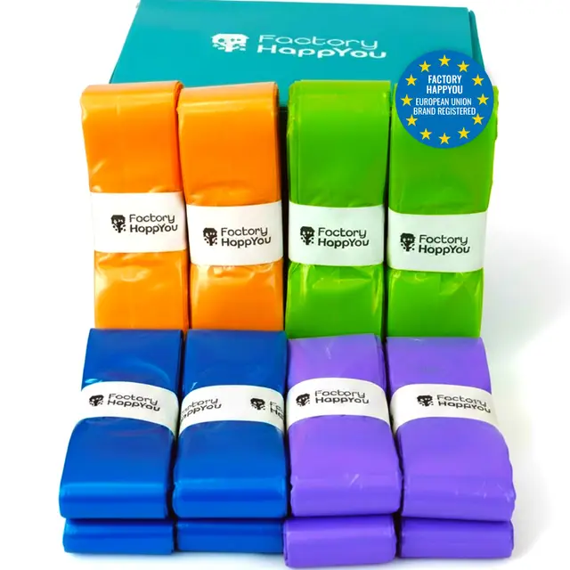 Factory HappyYou® – Pack 8 XXL Compatible con Angelcare y Tommee Tippee, entre otros muchos. Recambio -para Papelera Pañales Bebe - Contenedor Pañales – Escudo Antilolor – 7,5 metros por recambio