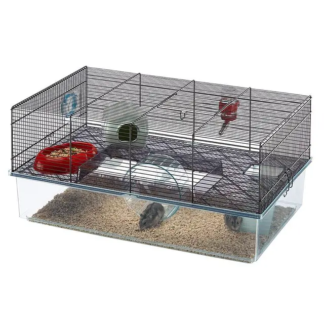 Ferplast Jaula para hámsteres FAVOLA, Pequeños roedores, Plástico robusto y metal, Accesorios incluidos