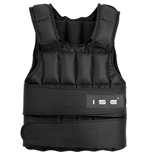 ISE SY3002 - Chaleco con peso ajustable de 5 kg, 10 kg, 15 kg, 20 kg, 25 kg, 30 kg, para entrenamiento de musculación