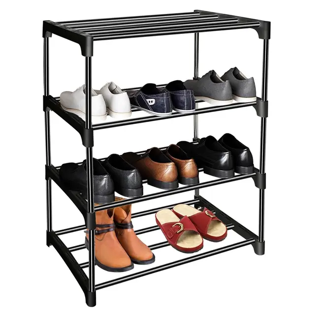 aevorine zapatero 4 niveles metal negro