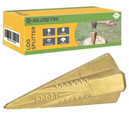 BLOSTM Astilladora de Troncos - Rajadora de Leña Tratada Térmicamente de 1,8 kg Forjada y Resistente - Utilizado Para Troncos Pequeños a Grandes