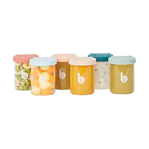 Babymoov ISY BOWLS - 6 botes de conservación de cristal 250ml