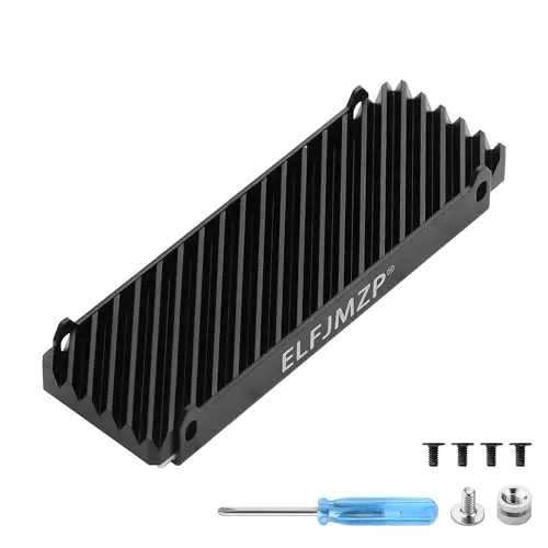 M.2 2280 - Disipador de calor para SSD M.2 2280, apto para la instalación en PC de sobremesa, soporta refrigeración de discos duros M2 SSD, disipador de calor de aluminio negro