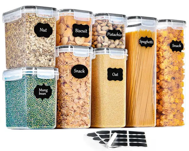 gomaihe 8 piezas botes cocina plástico