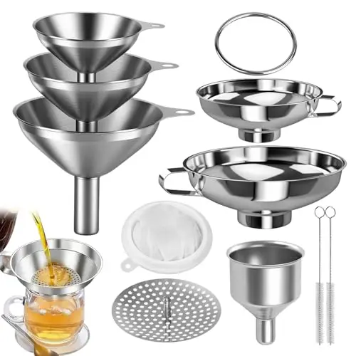 msauifncp la-027 set 10 embudos acero
