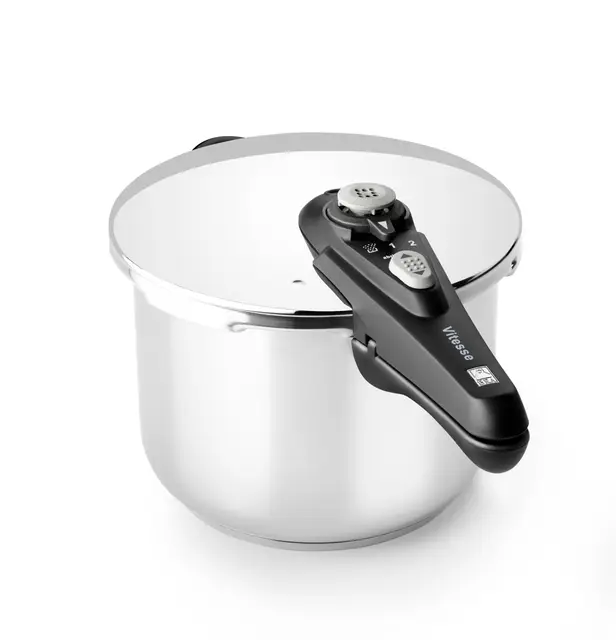 BRA Vitesse | Olla Express de 6 Litros, Fabricada en Acero Inoxidable 18/10, Con 2 Programas de Cocción y Sistema de Bloqueo de Apertura, Aptas para Todo Tipo de Cocinas