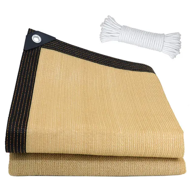 Red de Sombra, 3x4m Malla Sombra Exterior con Ojales, Anti-UV Malla Sombreadora Jardin, Lona Sombra Exterior, Transpirable y Protector Solar, Malla Ocultacion Toldo para Jardines Invernaderos Patios