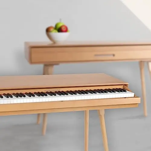 Classic Cantabile DP-730 OK Piano digital 88 teclas ponderadas acción de martillo - Mesa con teclado piano elèctrico incorporado - Con porta notas y triple pedalera - USB MIDI salida auriculares