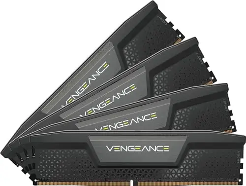 CORSAIR Vengeance DDR5 RAM 96 GB (4x24 GB) hasta 6400 MHz CL32 Intel XMP 3.0 Memoria de Ordenador de Sobremesa – Negro (CMK96GX5M4B6400C32)