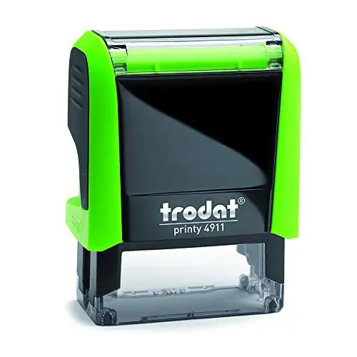 Trodat 4911 Printy Sello Fórmula Comercial con Texto Español APROBADO, entintaje automático, Tamaño de la Placa de Texto 37 x 14 mm, Azul