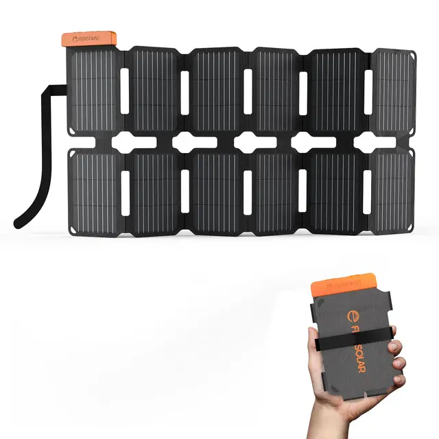 Flexsolar Mini Cargador Solar Plegable 36 W - Panel Solar Resistente al Agua - Con Puertos USB-A/USB-C/CC - Para Estaciones de Alimentación, Smartphones, Tabletas, Bancos de Energía, Camping