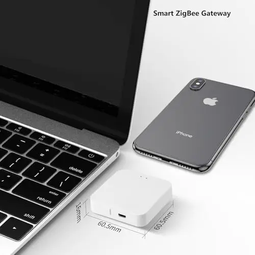 Smart ZigBee Wireless WiFi Gateway Hub | WiFi 2.4G y Zigbee 3.0 | Puente Inteligente para el hogar Compatible con la aplicación Smart Life, Alexa y Google Home | Soporta conexión multidispositivo