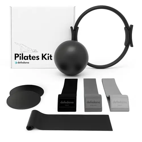 Kit Pilates en casa, Gomas Elasticas Musculacion, Bandas Elasticas Musculacion, Pilates Accesorios, gym en Casa, Aro, Pelota, Discos Deslizantes, Banda resistencia, yoga accesorios,calistenia