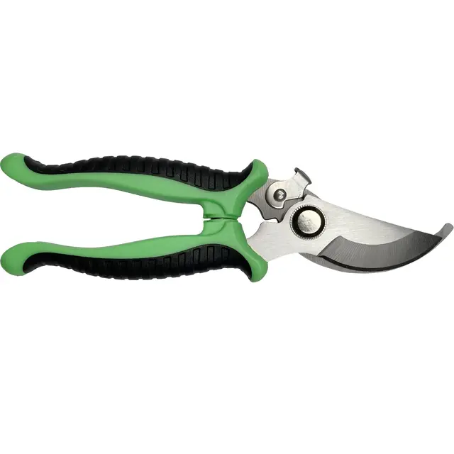 Newaner Tijeras de podar, antideslizantes con mango de bloqueo, de reparación profesional de flores, multifuncionales para cortar ramas y ratán(verde)