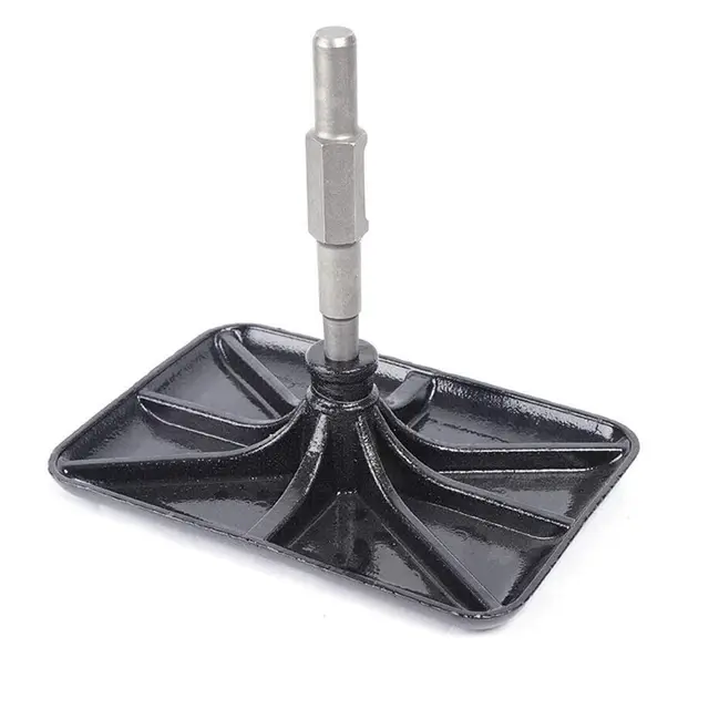 Martillo Neumático Placa Compactadora, Pisón De Acero Apisonador De Vástago Y Placa Tableta para Ronquidos para 65, 95, Y 125 Eléctrico Y De Gasolina Black,1