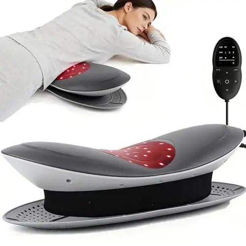 Masaje lumbar eléctrico, dispositivo de tracción lumbar eléctrica, masajeador de espalda, masajeador infrarrojo, masaje de vibración y cojín de aire,