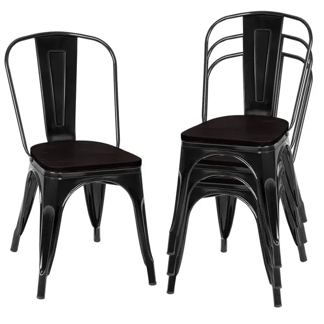 costway pack 4 sillas comedor metal y