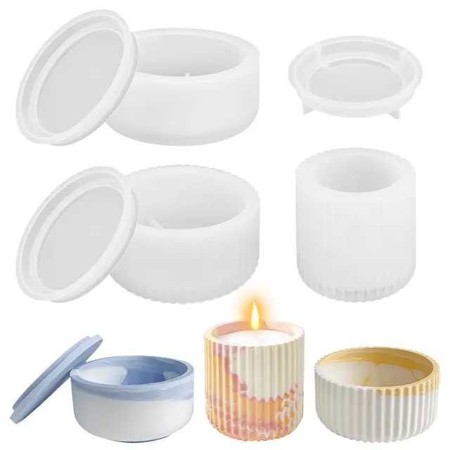 bakiauli 3 piezas moldes silicona velas