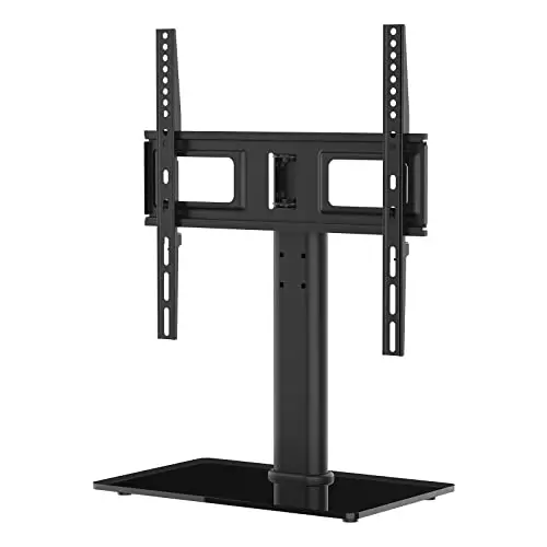 GRIFEMA GB1005 Soporte TV Pie para Pantallas de 26-55 Pulgadas, Hasta 45 kg, Soporte Pie TV Giratorio y Ajustable en Altura,Base de Vidrio Templado de 8mm,Gestión de Cables,Máx. VESA 400x400mm