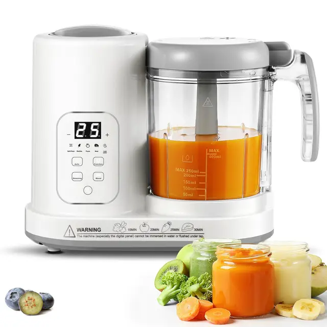 TopStrong Robot de Cocina para Bebé, Procesador de Alimentos Bebe con Cocinar al Vapor, Trocea Automáticamente, Recalienta y Descongela, Para Comidas Variadas y Saludables, Autolimpieza, Sin BPA