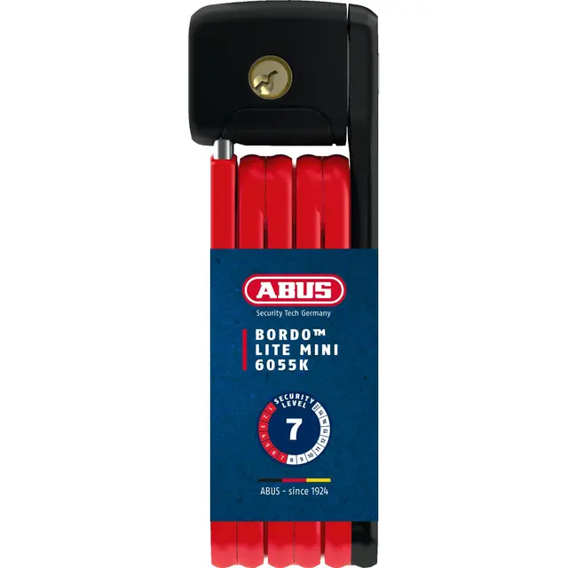 ABUS Candado Plegable Bordo Lite Mini 6055/60 - Candado de Bicicleta extraligero de Acero Especial - Nivel de Seguridad 7