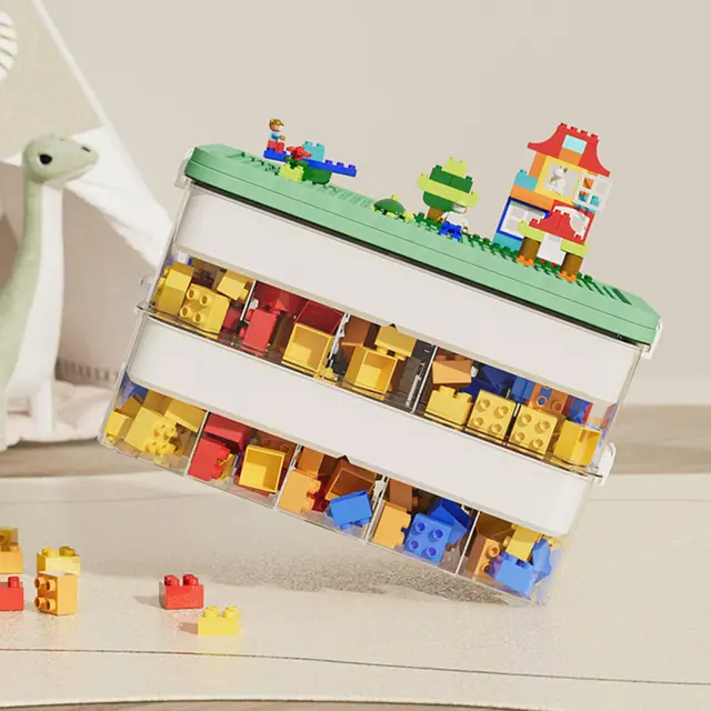 tegove caja almacenaje lego 2 niveles