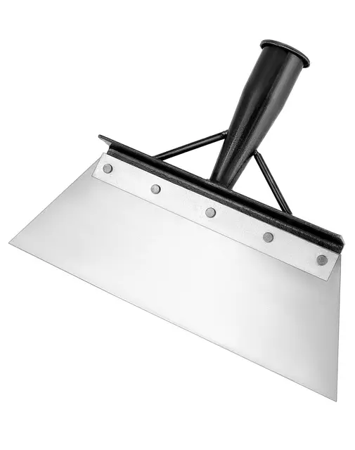 QWORK® Pala de Limpieza 300mm, Pala de jardín, rascador de Hielo, rascador de Pintura, Acero al manganeso