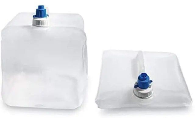 Enders Bidon agua 15 litros con grifo - Deposito agua de vaciado plegable y con tubo de salida - contenedor agua con asa de transporte masiva #7599