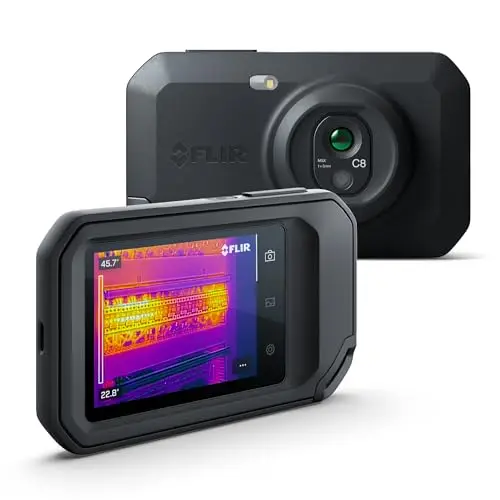 FLIR C8 Cámara Termográfica Compacta: Cámara Infrarroja de Alta Resolución (320 X 240) para Aplicaciones de Inspección, Eléctricas/Mecánicas, de Construcción Y de Climatización.