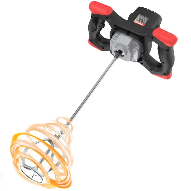 2100W Miscelatore Elettrico IMAYCC Miscelatore Malta e Cemento Professionale,con 6 Velocità,270–930 Giri/Min,220 V,M14,Agitatore Mescolatore Attacco per Malta, Cemento e Colla,Foraggio