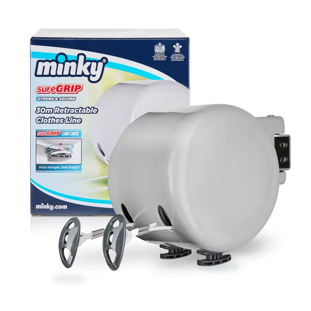 Minky Cuerda Retractable para Tender en Exterior - 30 m (2x15m)