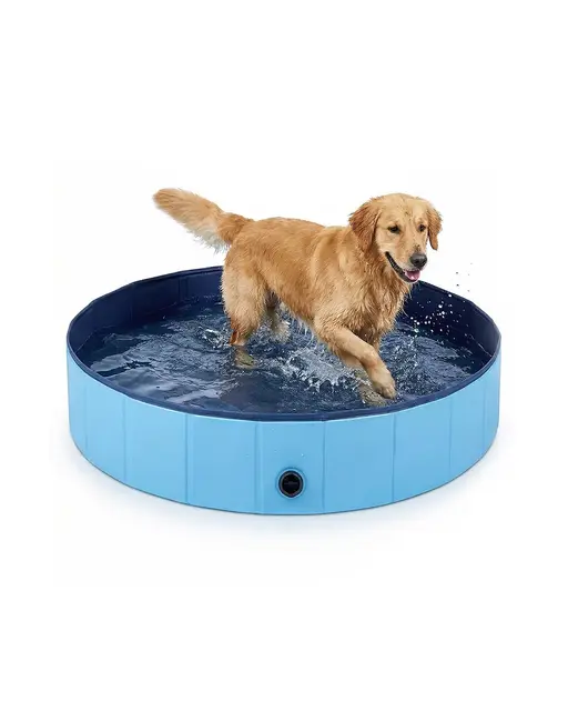 Piscina Plegable para Perros y Mascotas, Bañera Antideslizante de PVC Resistente, Piscina Portátil para Perros Grandes y Pequeños, Piscina Infantil para Jardín y Exterior,120 x 30 cm
