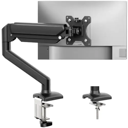 GRIFEMA GB2003-1 Soporte de Monitor con Resorte de Gas para Pantalla de Computadora de 13-32 Pulgadas, Altura Ajustable, VESA 75x75/100x100, Peso 2-9 kg, Negro