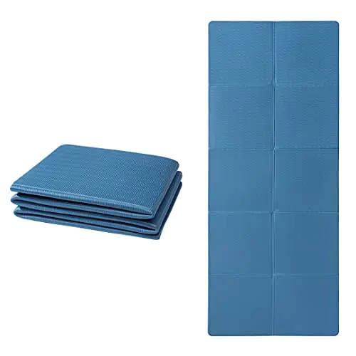 Good Nite Esterilla de yoga plegable, antideslizante, portátil, plegable, ligera, esterilla de gimnasia, pilates, deportes, viajes, yoga, 183 x 61 x 0,6 cm