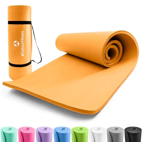 #DoYourFitness® Esterilla de fitness y yoga antideslizante | Para principiantes y avanzados | Grosor de 0,8cm a 2cm | Esterilla de gimnasia que no daña las articulaciones 183cm x 61cm o XXL 190cm x 100cm