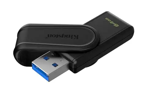 Kingston DataTraveler Exodia S Unidad Flash USB - 64GB - USB 3.2 Gen 1 - USB Type A - Negro/Negro - DTXS/64GB