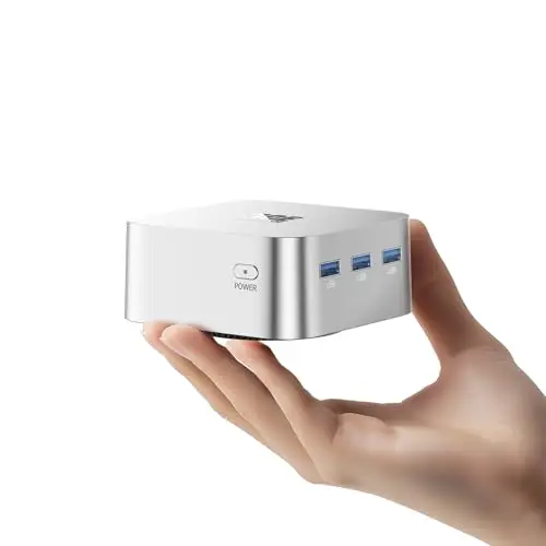 ACEMAGICIAN Mini PC T8Plus, 12th Gen Intel Alder Lake N100 Mini PC (hasta 3,40 GHz), 16 GB LPDDR5 512 GB M.2 SSD Micro PC con W11 Pro l Dual RJ45 | 4K HDMI * 3 | WiFi 5 para casa/Oficina/Escuela