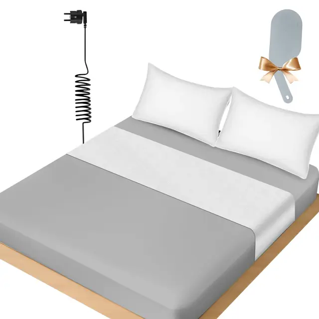 panthem Sábana equilibrante universal con cable de tierra para la cama - Algodón orgánico con fibra de plata para un mejor sueño, 265x60 cm Sábana de tierra, Sábana de cama con cable de tierra Hoja de